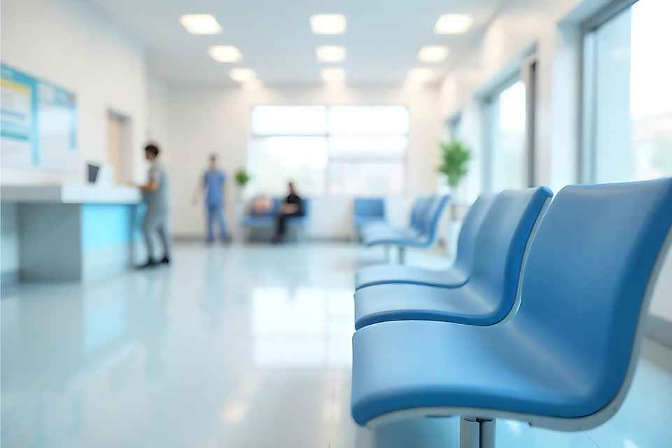 © Halim - stock.adobe.com Foto: Wartebereich in Ärztezentrum